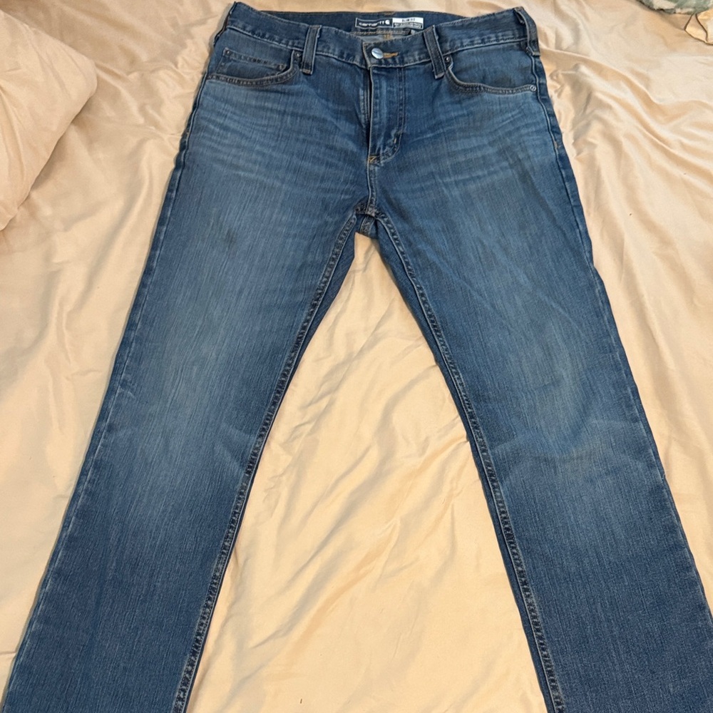 Carhartt Men's Classic Blue Straight Jeans